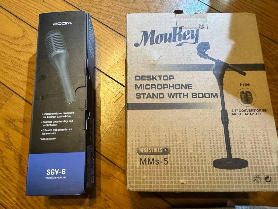 Zoom V3 マイクミキサーセット マイク、スタンド、配線付き