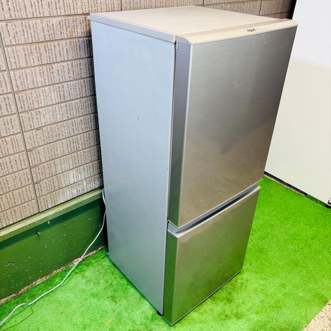 AQUA 126L 冷蔵庫 人気モデル シルバー 耐熱天板【地域限定配送無料】