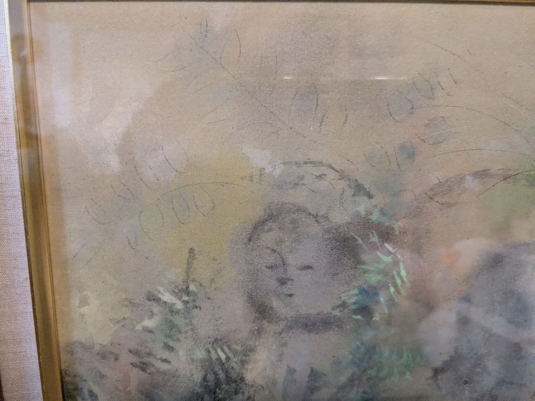 宮木薫　水彩画　【野仏】F6号　一枚の繪