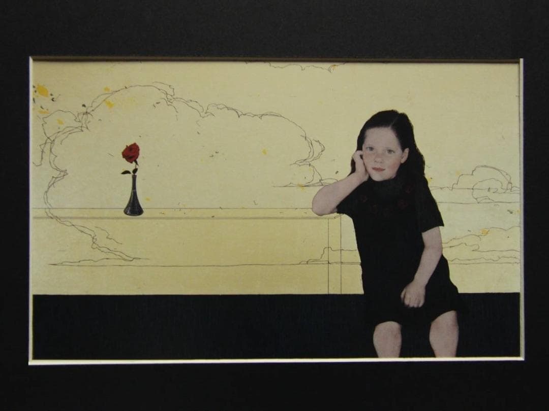 中堀慎治【Rose Girl（ジャン・コクトー詩扁より）】希少な額装用画集より