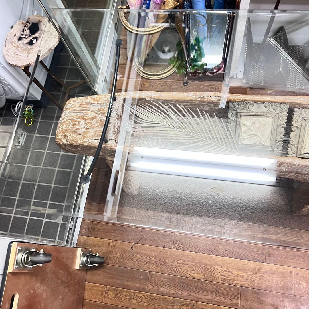 KAJA カジャ 古木ガラス ダイニングテーブル 幅約150cm