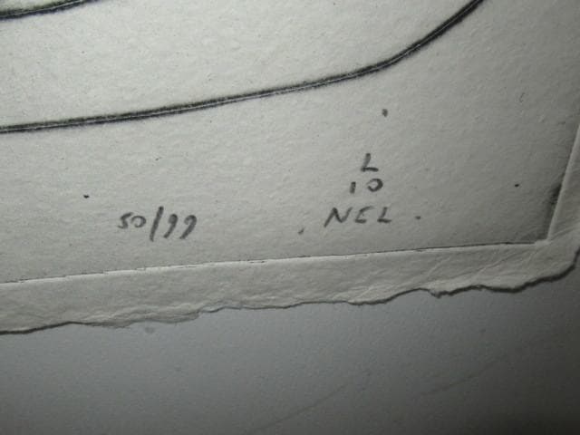 当時15万 '90年代◇仏製 ライオネル・ペロット 直筆サイン コラージュ 無題