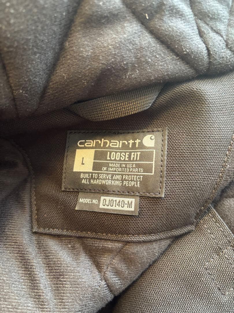 Carhartt フード付きジャケット 黒 アクティブジャケット キルティング