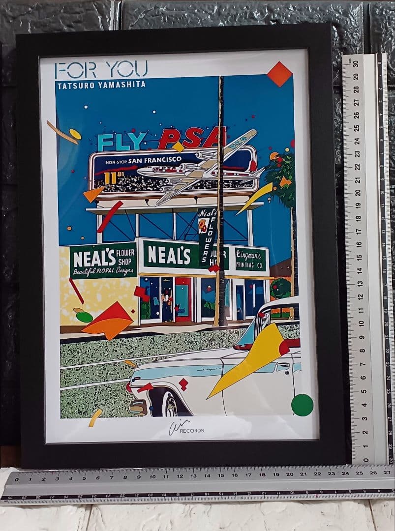 山下達郎×鈴木英人・レアシリーズ【A4サイズ写真ポスター額装付き2点