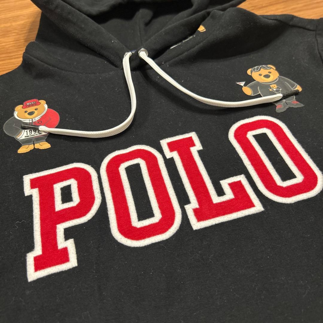 Polo Ralph Lauren ポロベアー プリント フードパーカー 黒