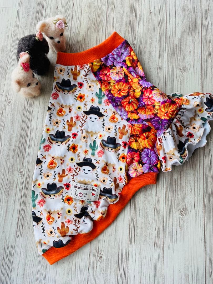 犬服 ラグラン(M) ꒡̈⃝Lily꒡̈⃝ハンドメイド 在庫処分品