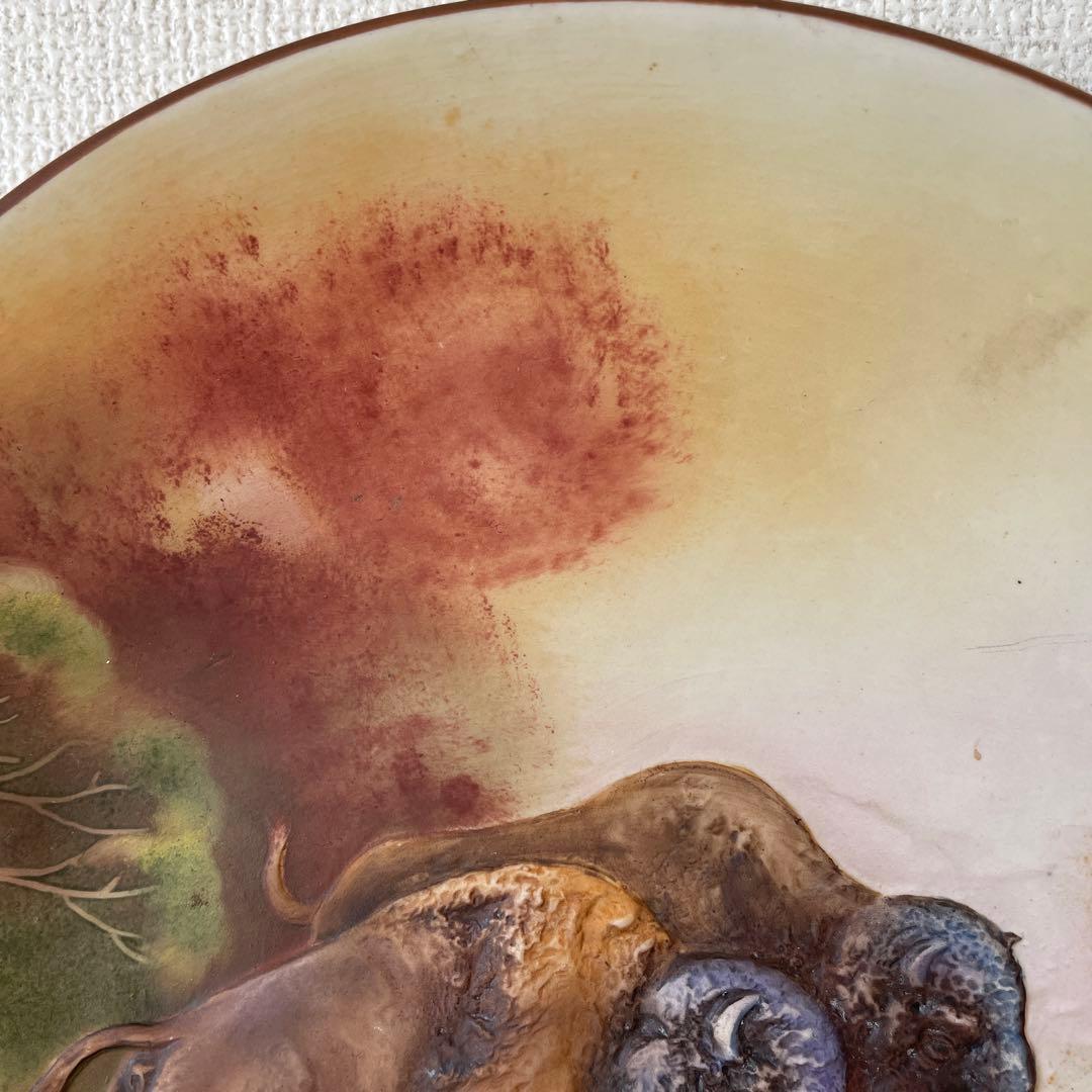 モールドプレート・バイソン・1911年・米国輸出・27cm◇オールド