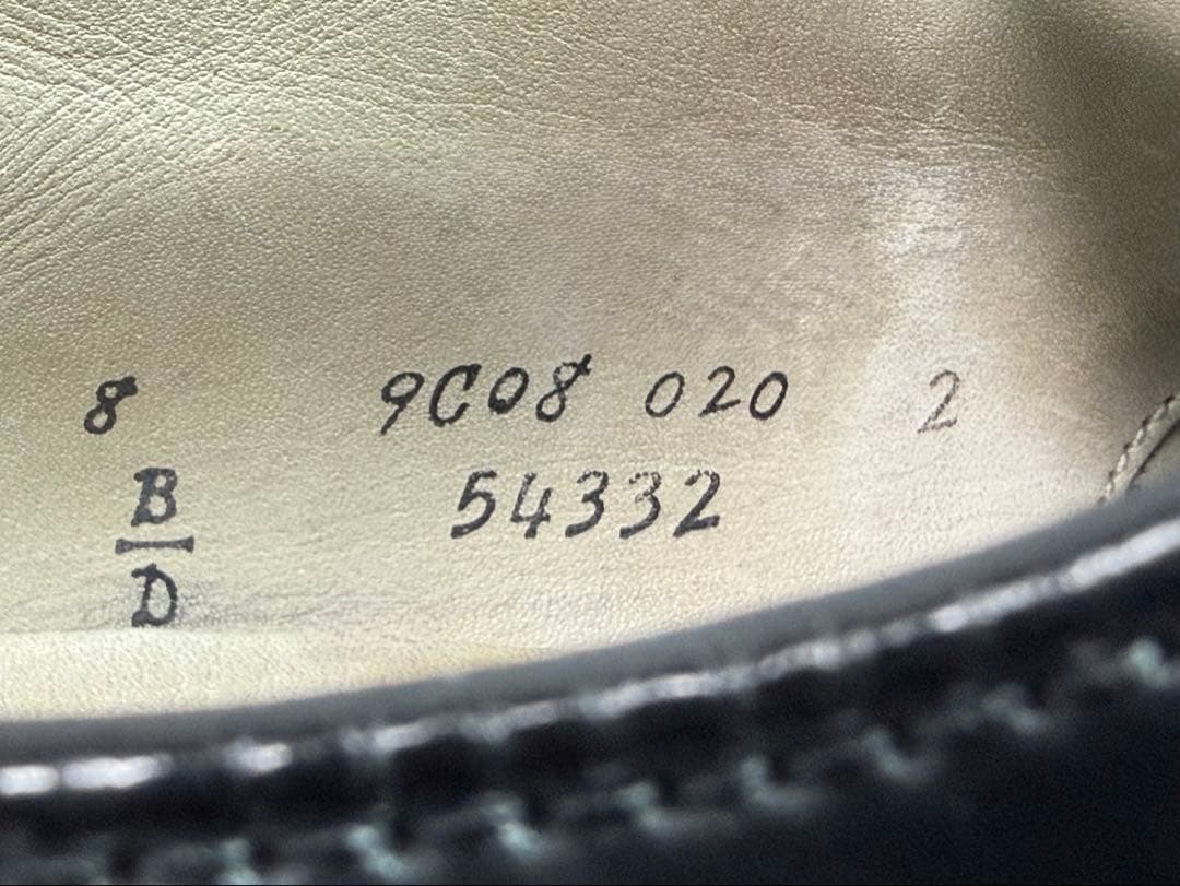 オールデン　コードバン　#54332　Vチップ　8D　黒　モディファイドラスト