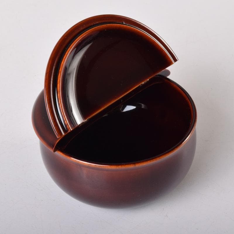 茶道具　輪島塗　久世宗春作　溜塗　老松茶入　共箱　V　7487