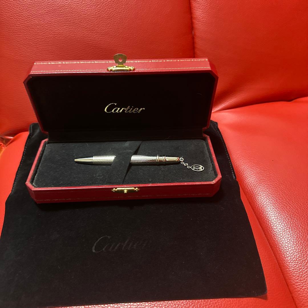 Cartier ボールペン メタル製 彫刻模様　新品未使用品、アンティーク