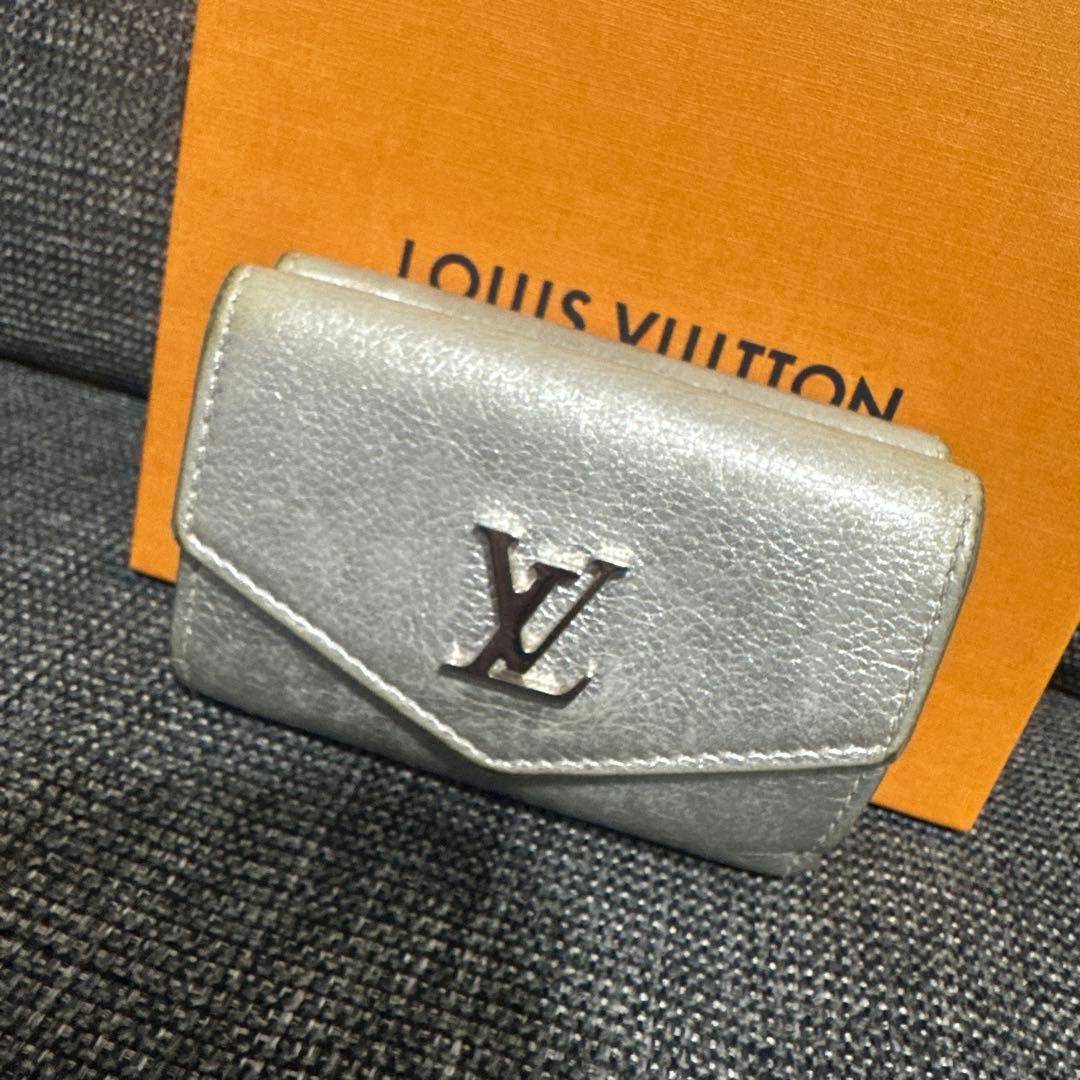 【即日発送】ルイヴィトン ポルトフォイユロックミニ 財布 三つ折り財布 シルバー