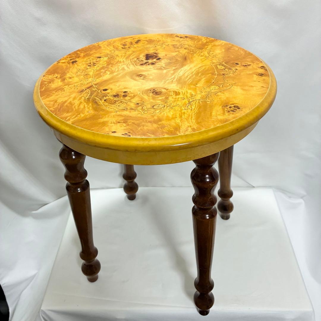 イタリア製 象嵌細工 サイドテーブル ヴィンテージ 艶あり 花柄 アンティーク☆イタリア製 象嵌細工 コーヒーテーブル サイドテーブル