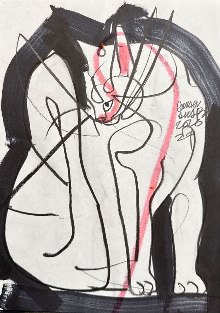 木原千春5分間ドローイング/CATエスキース1 - メルカリ