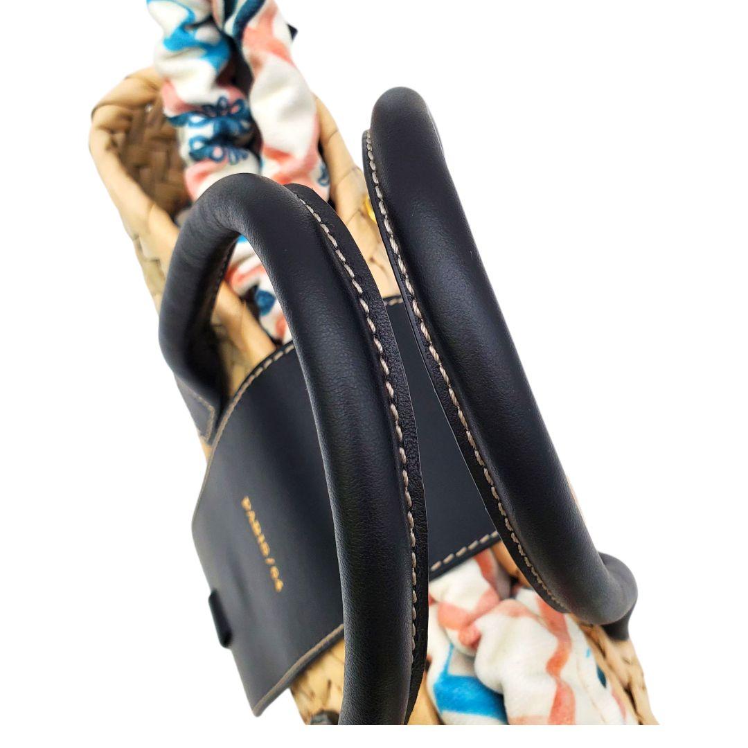 美品 PARIS/64 かごバック 2way ショルダー 本革 編み込み