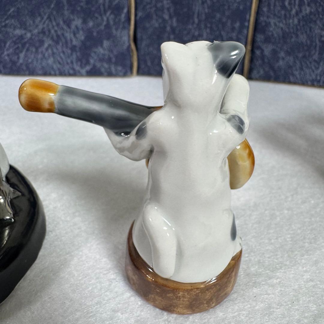 九谷焼 JAZZ ジャズ ネコ ピアノ トランペット サックス ギター ベース