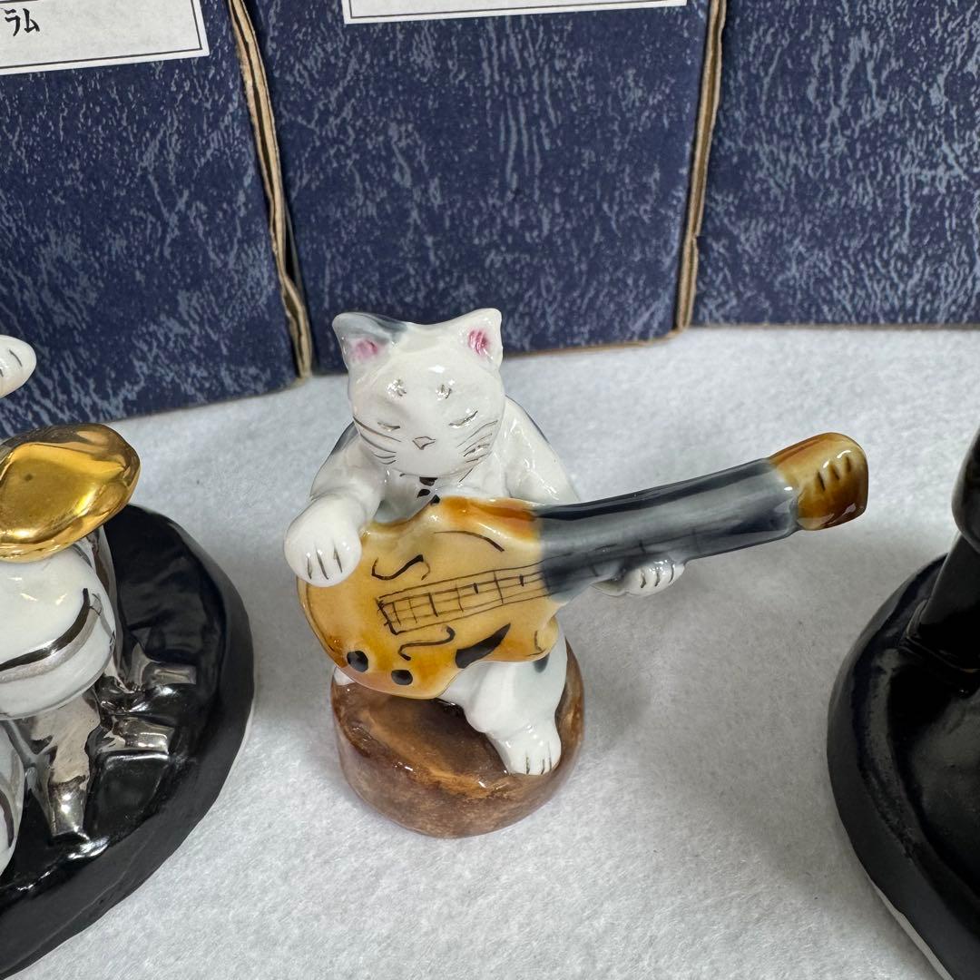 九谷焼 JAZZ ジャズ ネコ ピアノ トランペット サックス ギター ベース