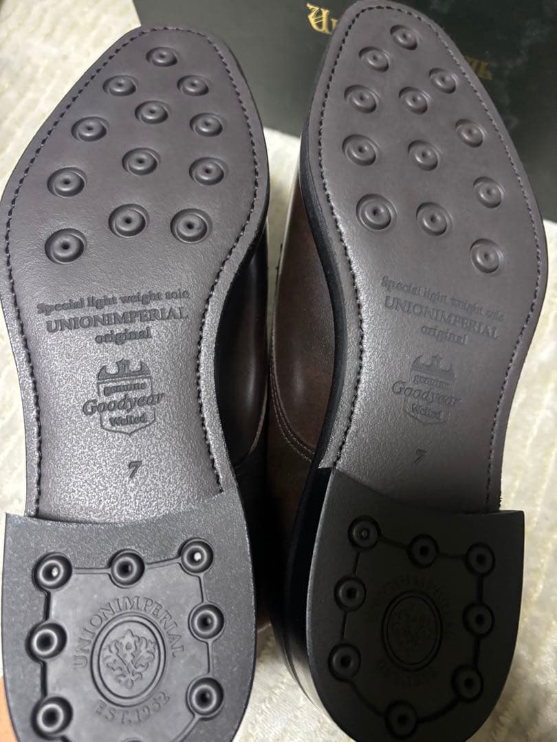 新品　ユニオンインペリアル　U2007 ダブルモンク　ビジネスシューズ　7EEE