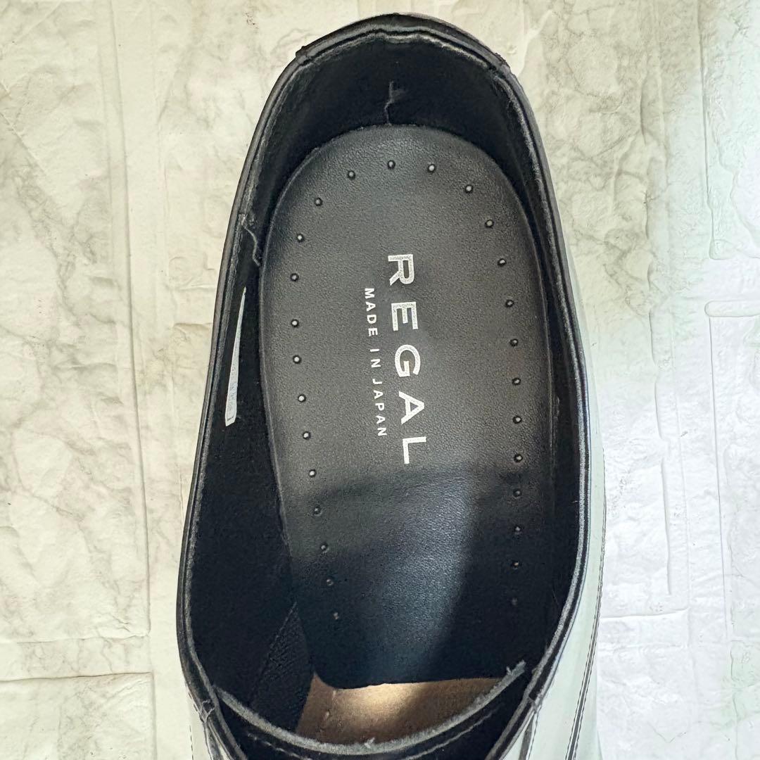 【美品】REGAL 黒 レザー 革靴 26㎝ 725R ストレートチップ