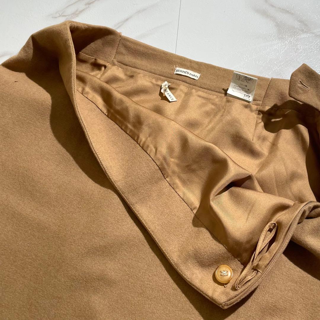 入手困難✨ エルメス マルジェラ期 キャメル素材100% スカート ブラウン