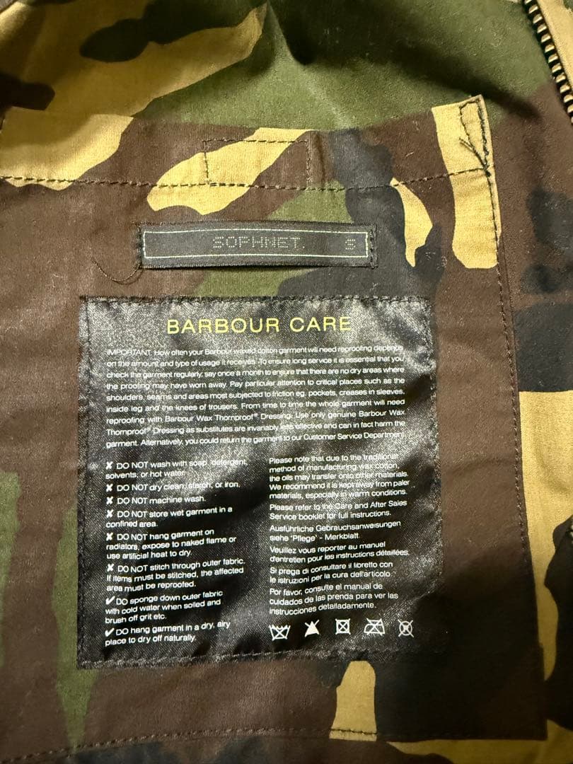 バブアー×ソフ オイルドフードジャケット　34