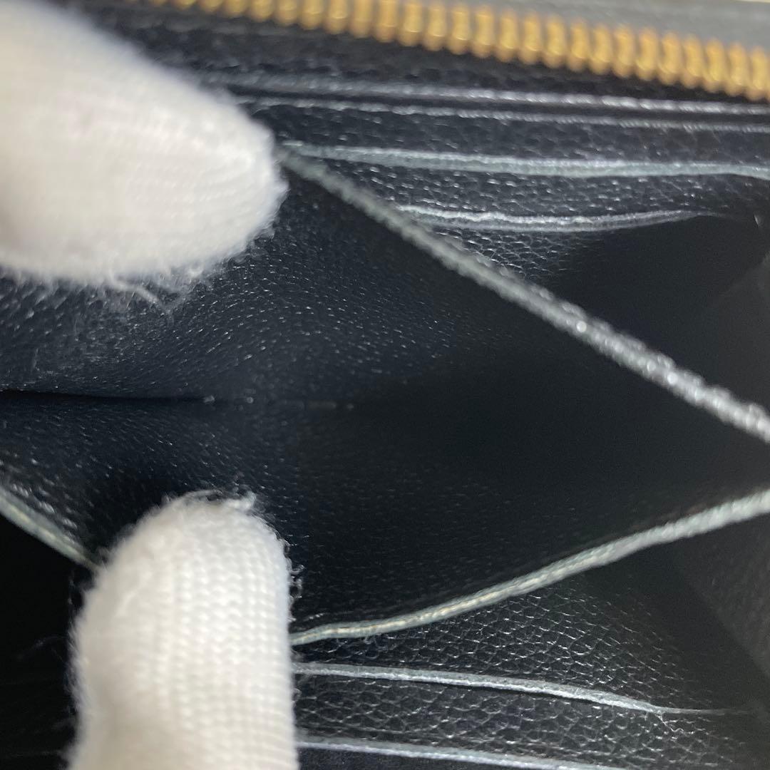 ルイヴィトン　アンプラント　ジッピーパース　型押し　モノグラム　黒