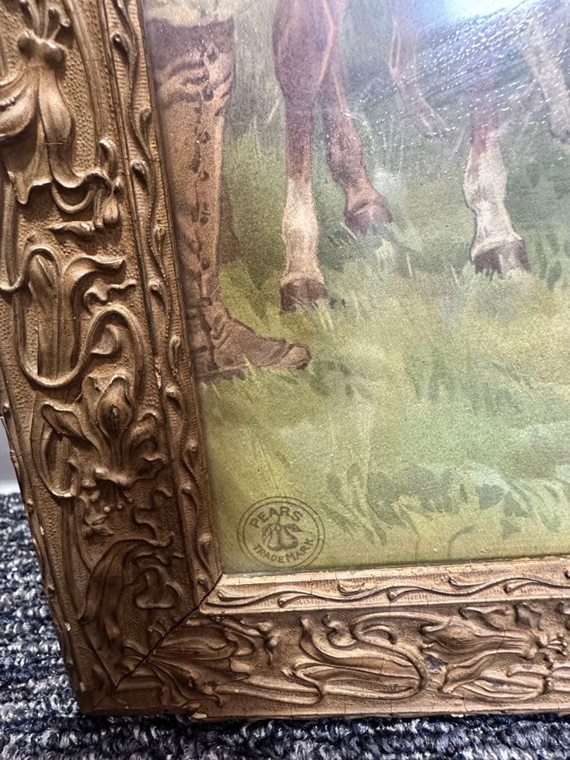 ❗️レア❗️ 英国アンティーク PEARS 絵画 額縁付き 狩猟シーン