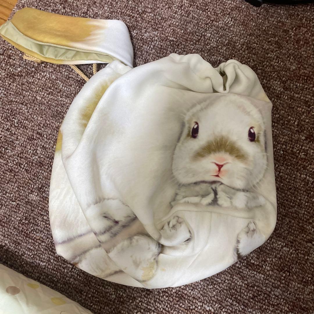 お弁当用巾着ポーチ(ウサギ) ピョンとお耳ができる うさぎのランチきんちゃく│YOU+MORE！│フェリシモ