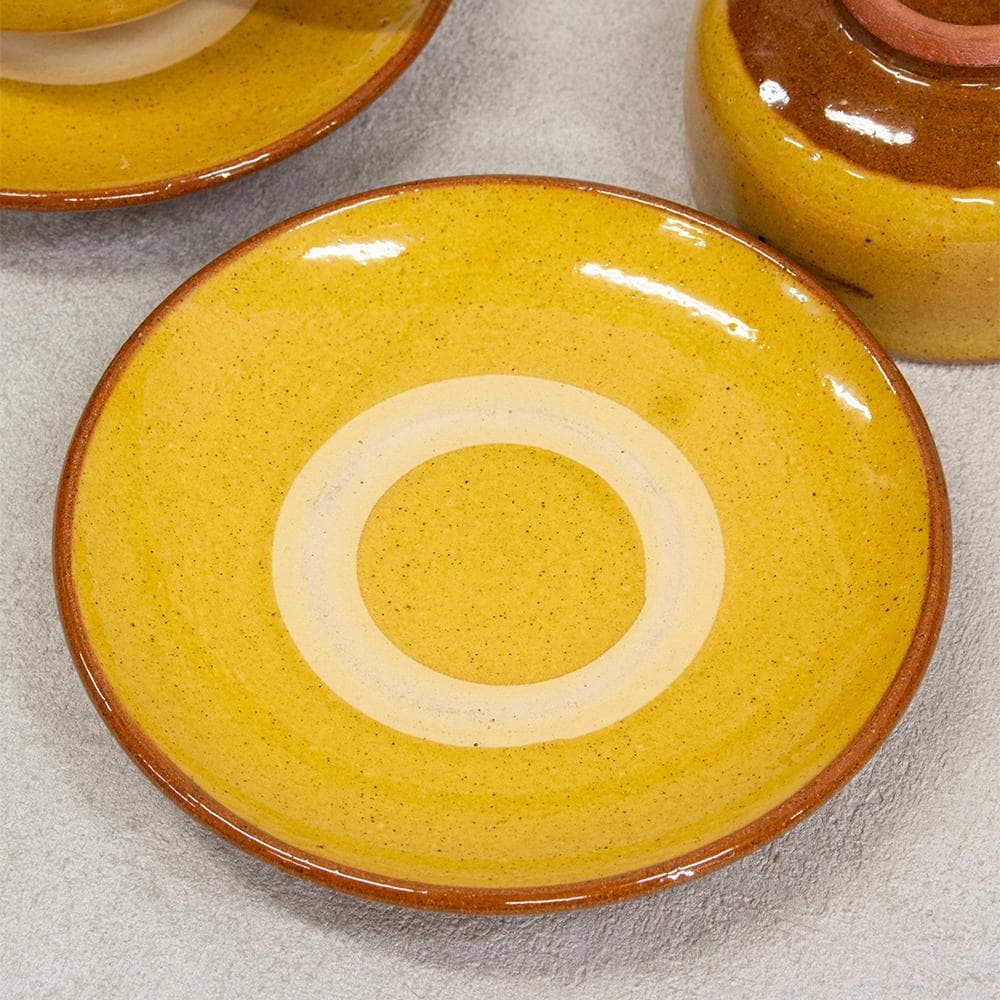 布志名焼 湯町窯 民芸 スープカップ ペア スリップウェア（検:船木研児）