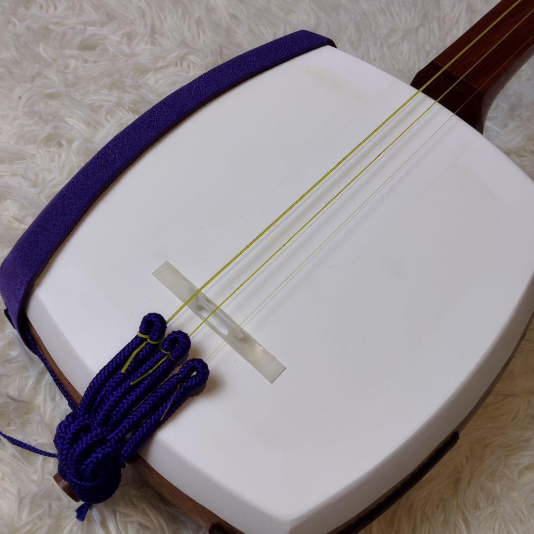 比較的美品 初心者おすすめ 津軽三味線 太棹 正寸 合皮 花梨 胴掛け