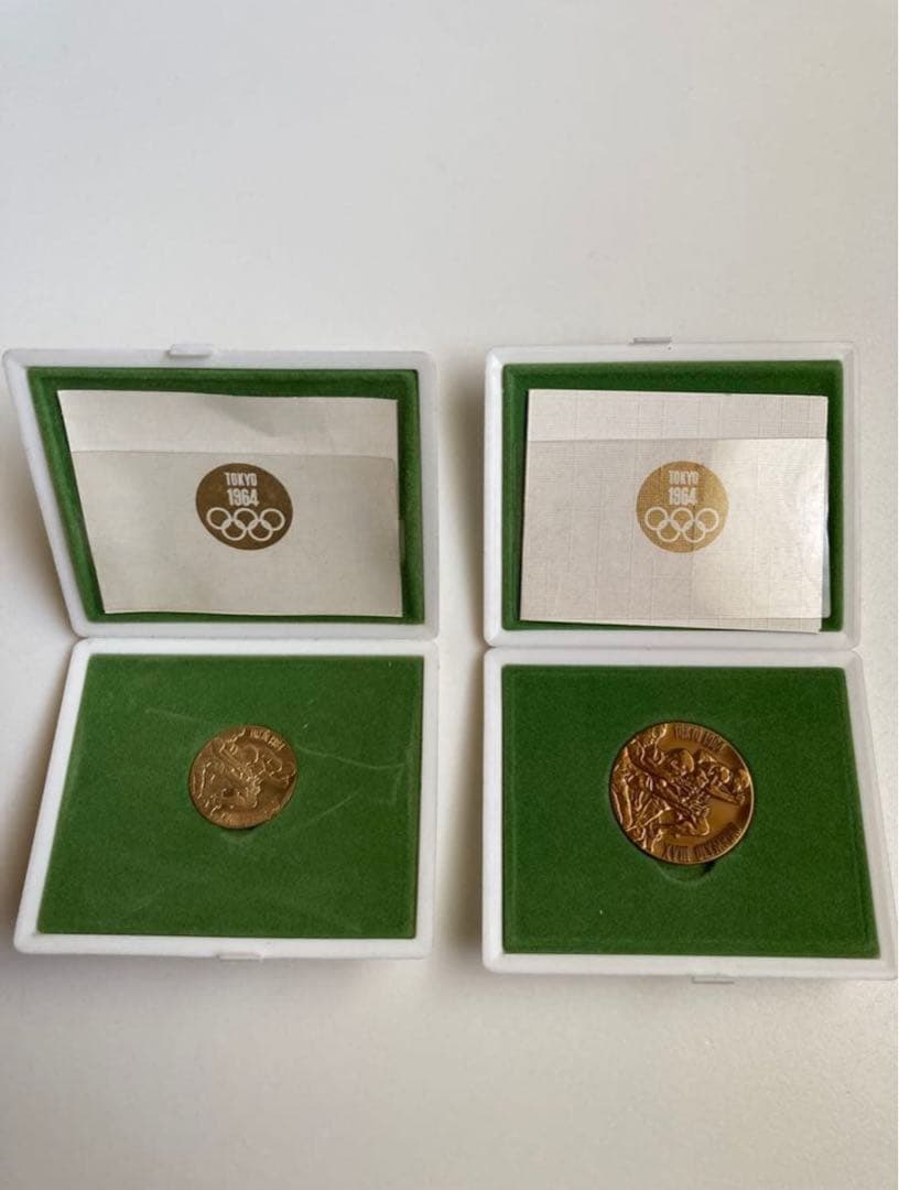東京オリンピック 1964年 記念メダル 金・銅 18K 金メダル 楽天市場】K18 SV925 東京オリンピック1964記念メダルセット 18金