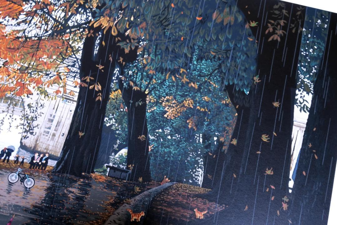 ヒロ・ヤマガタ】 セーヌ川にて シルクスクリーンシート 山形博導 額装