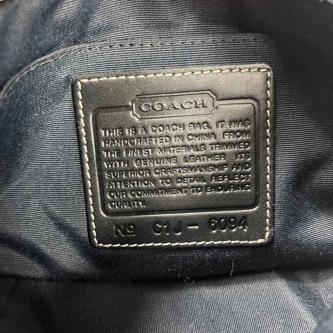 COACH コーチ アクセサリーポーチ シグネチャー ブラック 黒