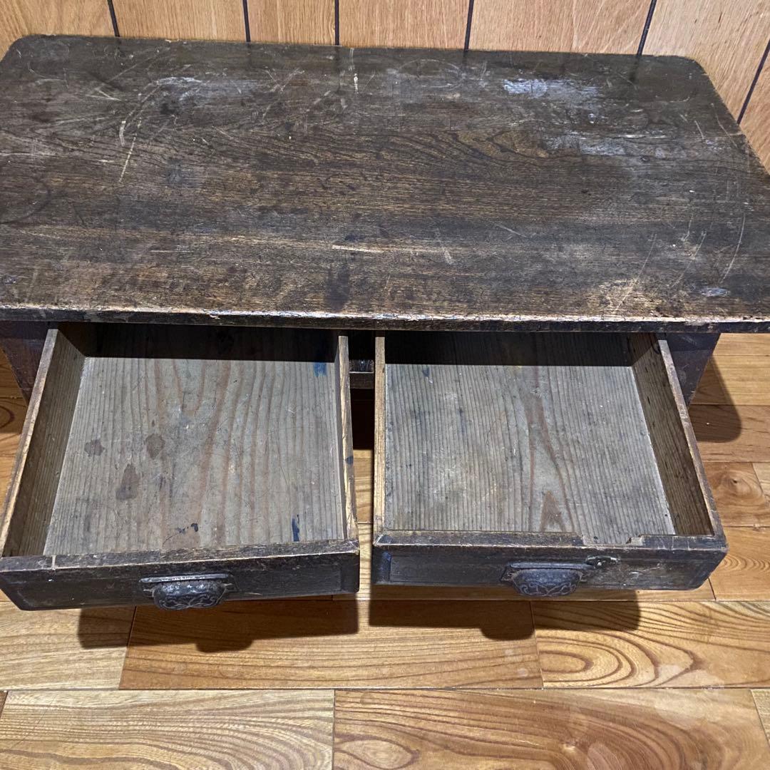 ○アンティーク 文机 テーブル ローデスク 家具天然木 古道具 骨董の