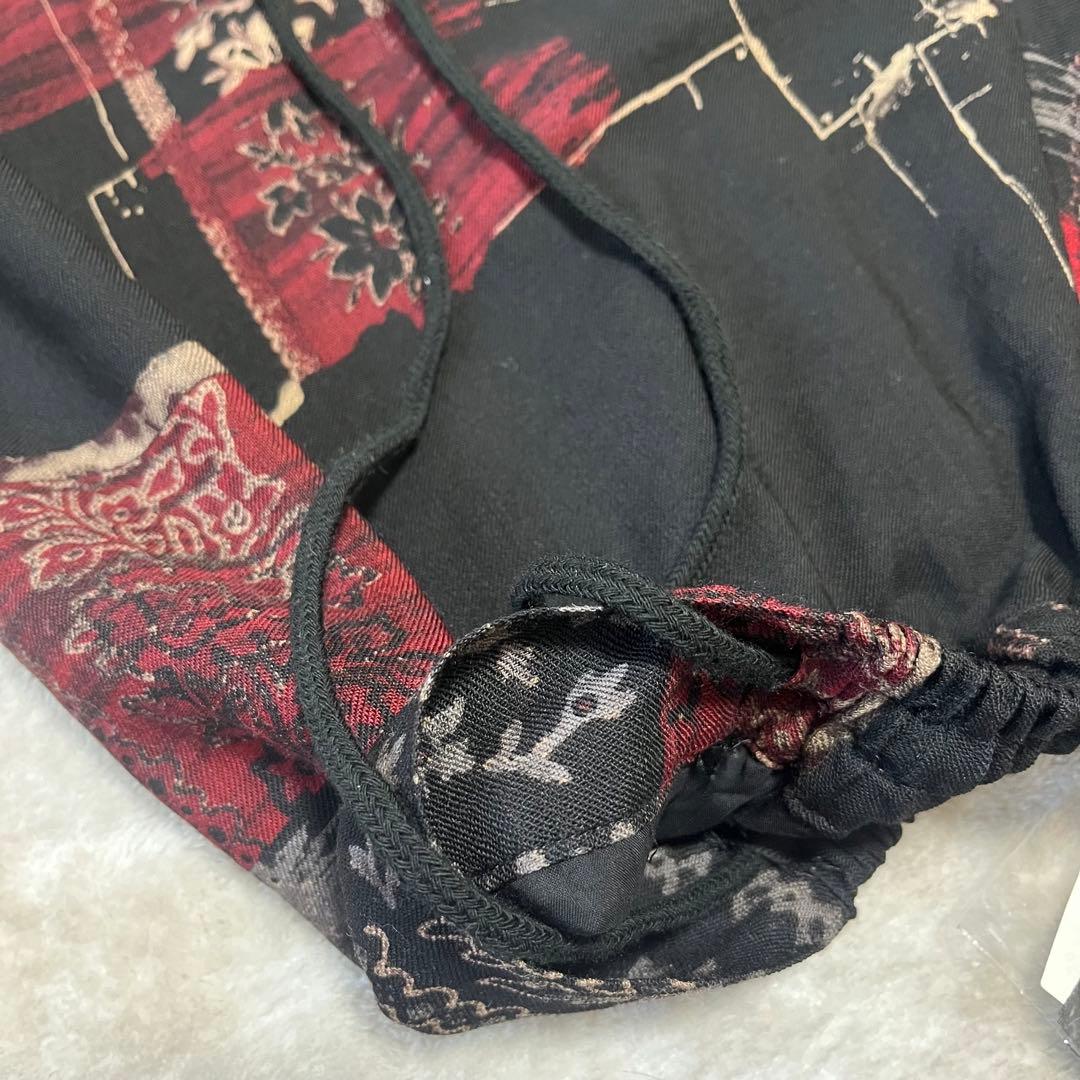 服　　　Y's ヨウジヤマモト　総柄　アシメ　バルーンパンツ　ユニセックス