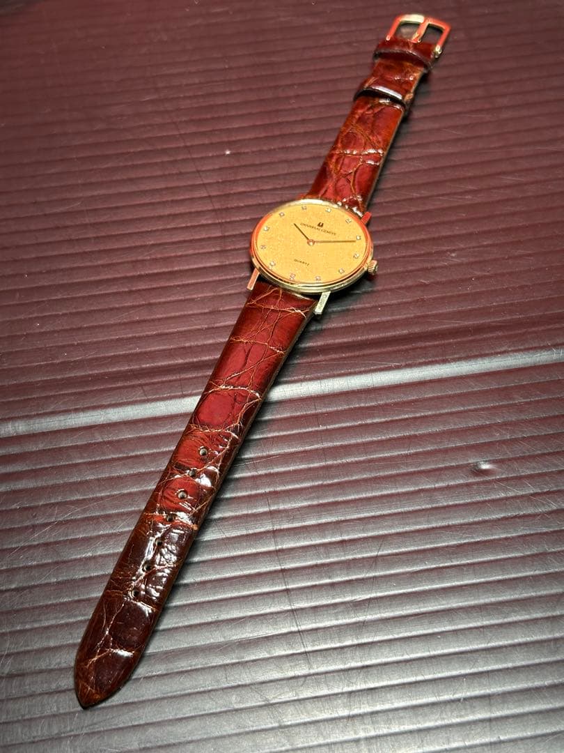 UNIVERSAL GENEVE クォーツ 腕時計 12Pダイヤ14K 金無垢