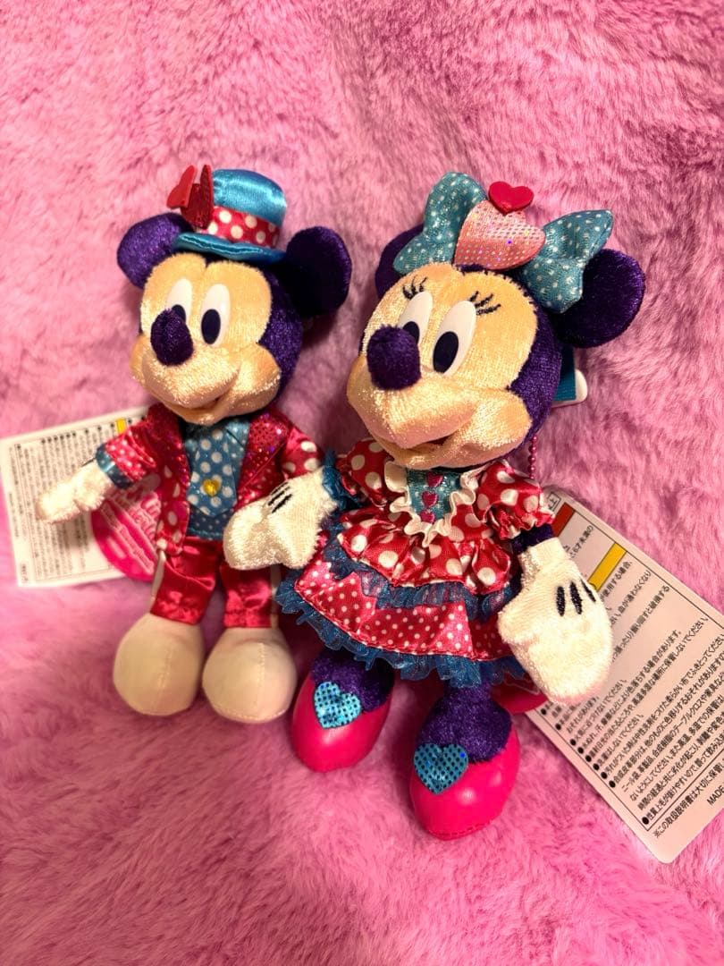 ミッキー ミニー ぬいぐるみバッジ ミニパル ミニファン 2点セット