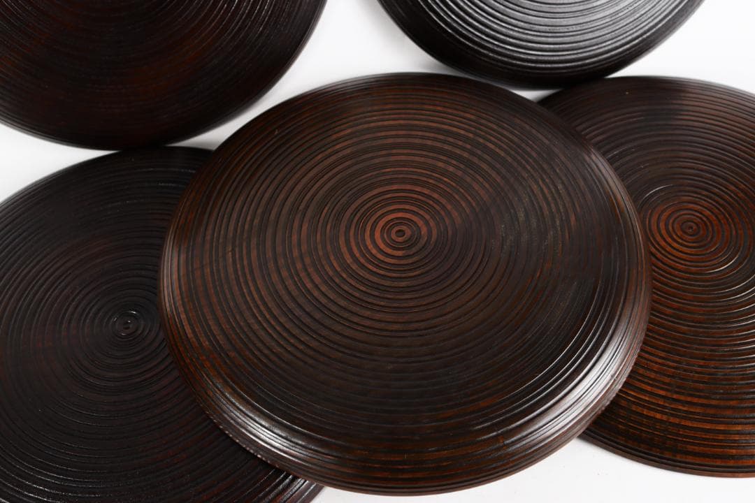 平安堂 　高級漆器 切箔散し　会席膳 五客　茶道具　盆