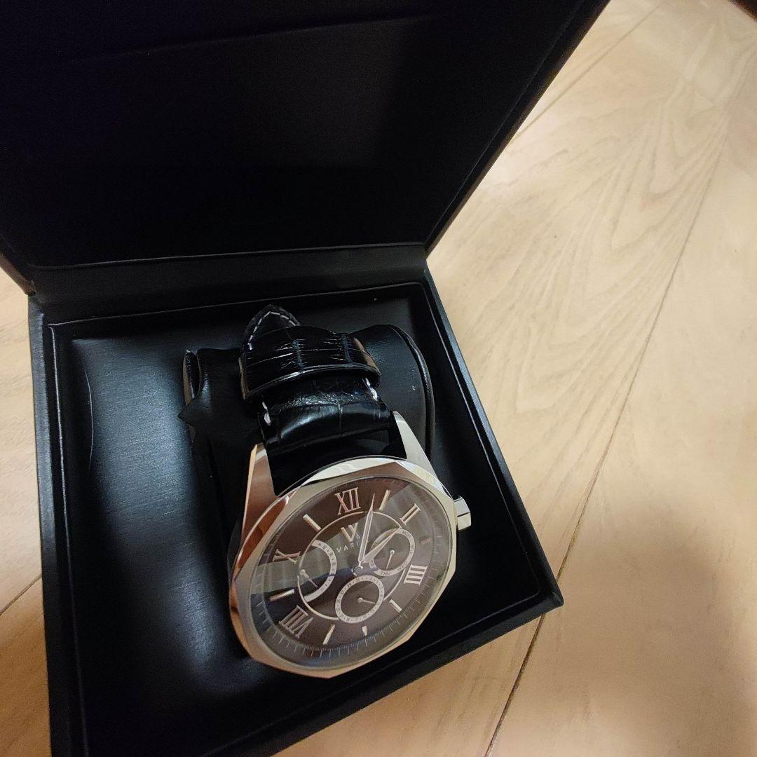 箱のみ美品 天然ダイヤ鑑定書付　VARTIX PR01-0278 革ベルト