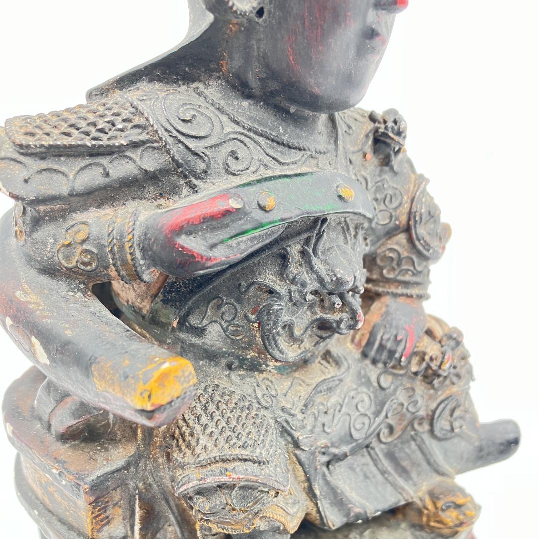 中国美術】木彫 精密細工 時代物 唐物 木彫乾漆 武財神 古玩 - メルカリ