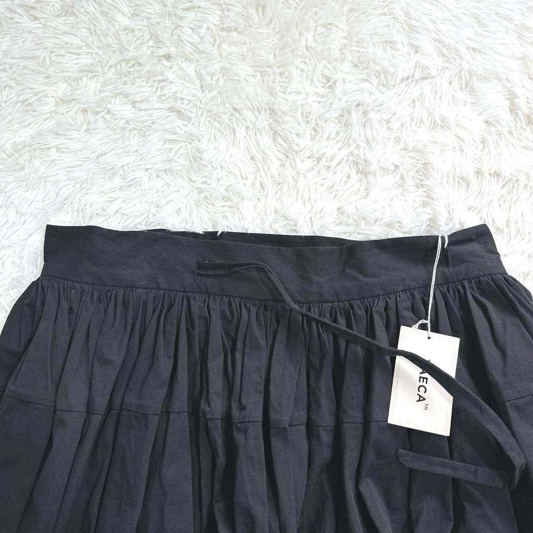 未使用タグ付 ヤエカ YAECA キュロット スカート ギャザー バギー
