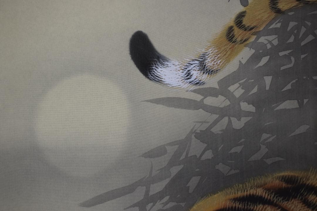 翠山/月下猛虎図/掛軸☆宝船☆Y-997 JM