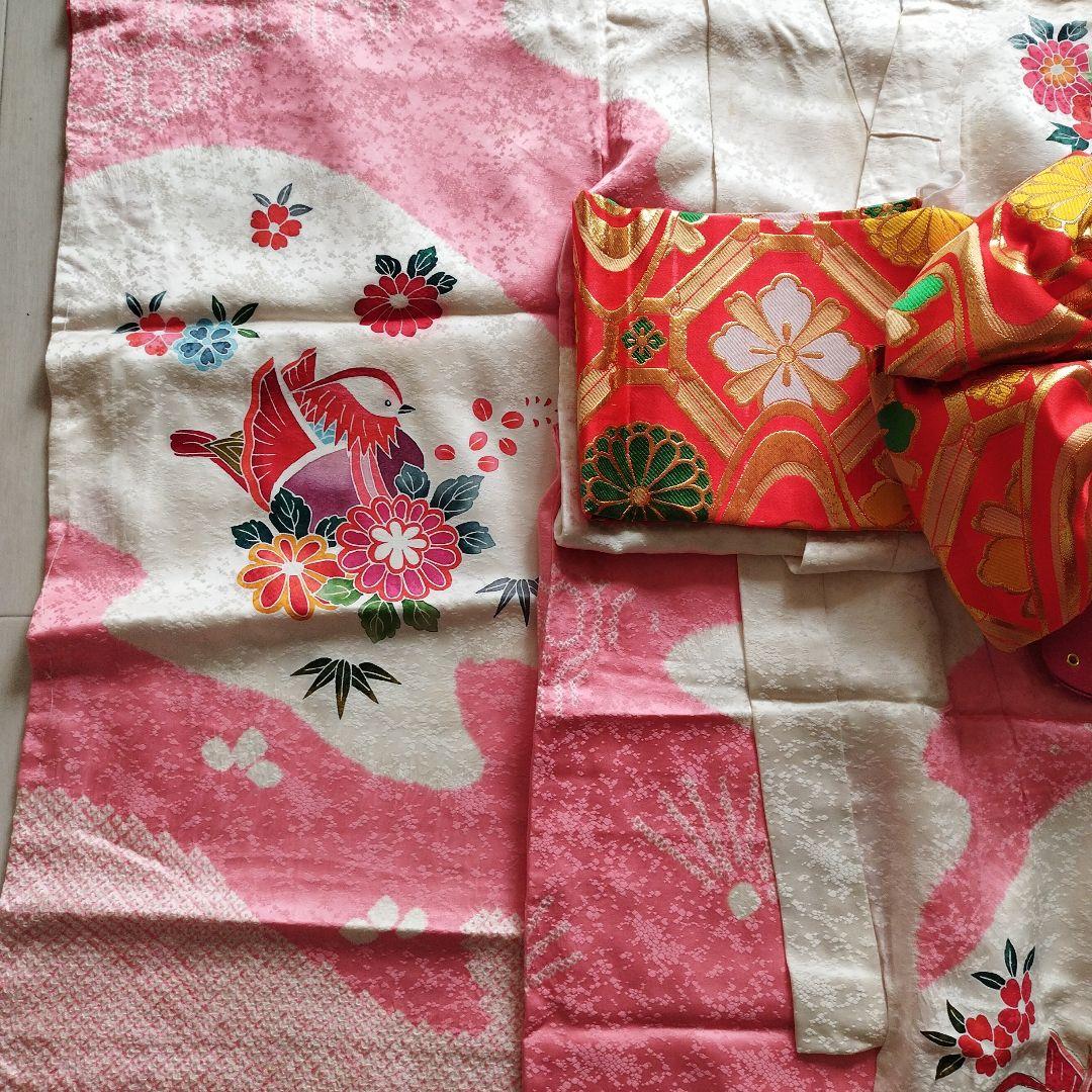 専用　　　訳あり、正絹絞り着物と作り帯