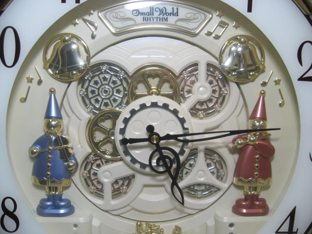 リズム スモールワールド 電波からくり時計 18曲メロディ入り 4MN490RH