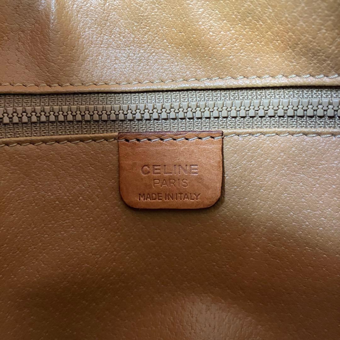 2511-38｜セリーヌ ハンドバッグ ブラウン マカダム柄 トリオンフ