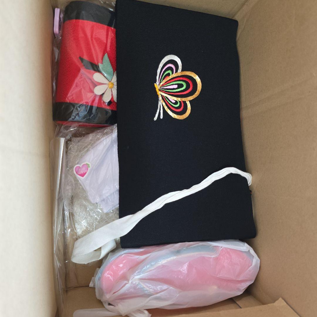 【七五三　着物セット　ブランド花夢二　7歳　 髪飾りプレゼント付き