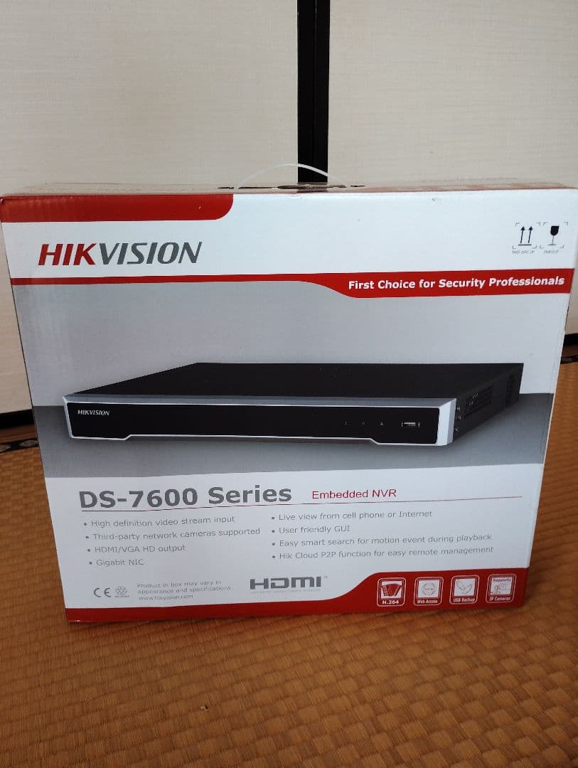 HIKVISION DS-7608NH-12/8P ネットワークビデオレコーダー 4K HIKVISION(ハイクビジョン) NVRレコーダー PoE カメラ電源不要