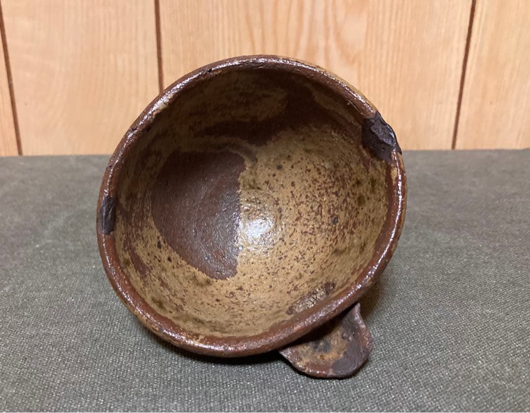 伊羅保 片口ぐい呑み (検索 古伊羅保 黄瀬戸 古唐津 酒器