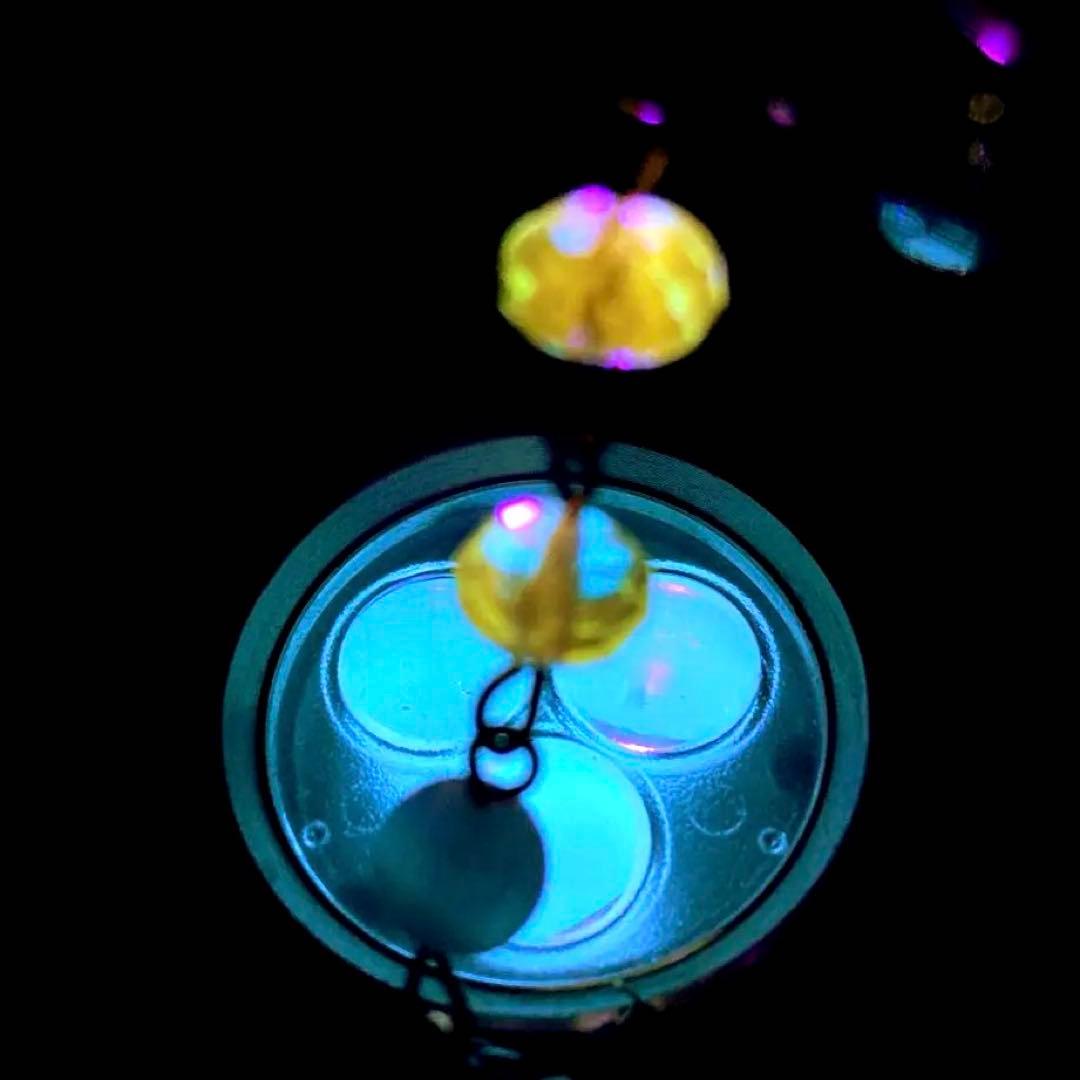 ミニシャンデリア 1920年 フランスアンティーク ブルードロップ