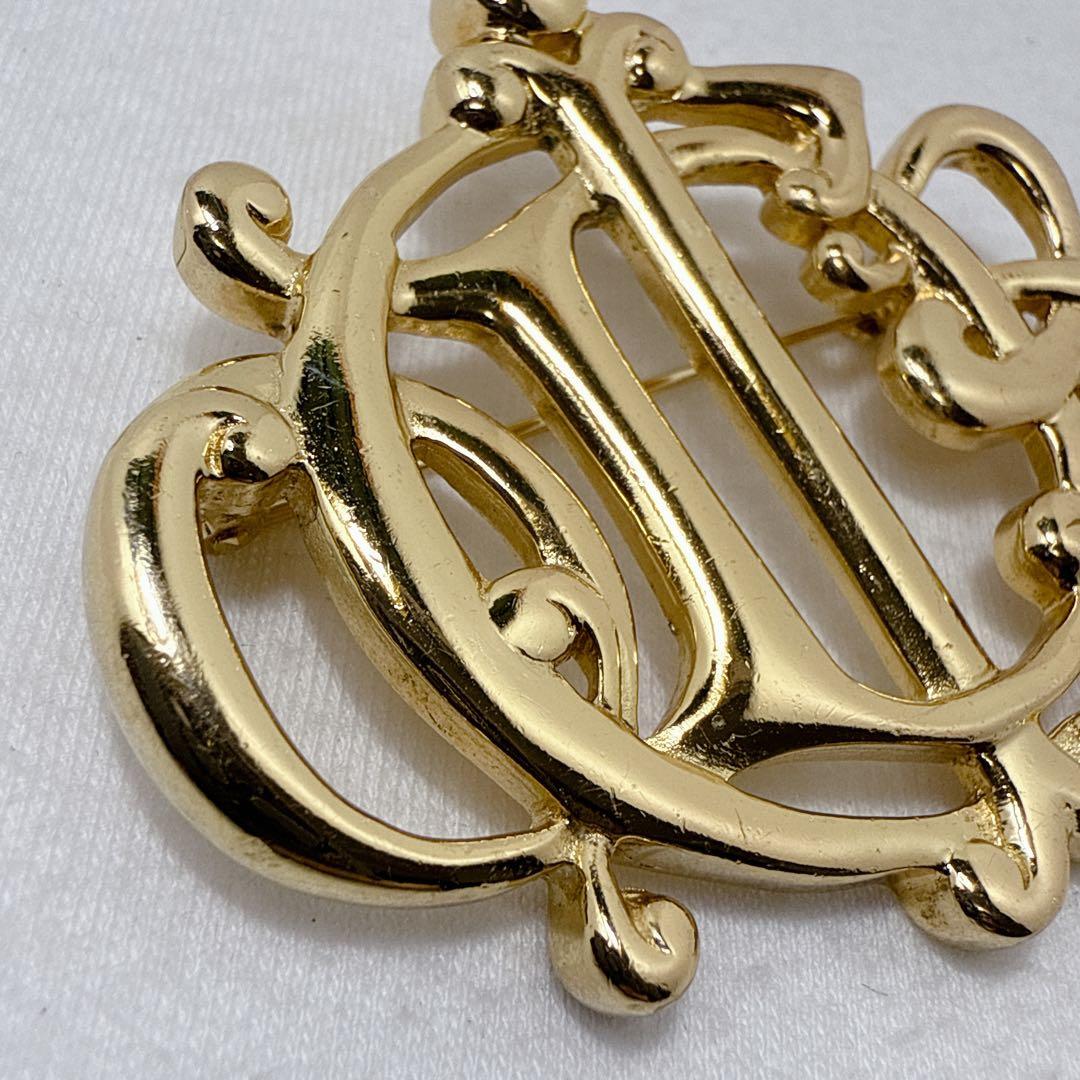 クリスチャンディオール 旧ロゴ ブローチ ゴールド クリスチャン