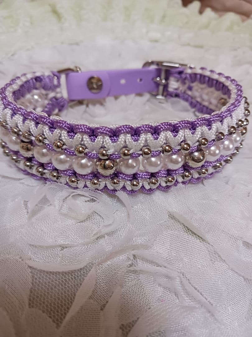 パラコード首輪 PARACORD CALLAR パラシュートコード 首輪 ダブルDカン（カラー：A